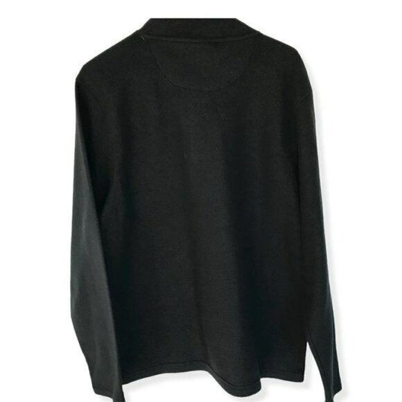 Hawke & Co Unisex Quarter Zip Pullover Fleece Sweatshirt Black Size Men's Medium - Picture 2 of 6